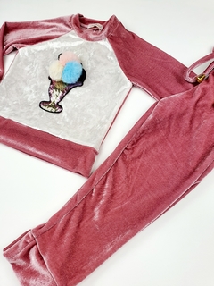 Conjunto infantil veludo