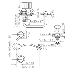 Grifería de Bidet California FV 295/17CR Cromo - comprar online