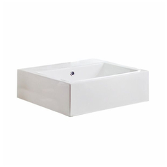 Bacha Apoyo Rectangular Monocomando 50 x 35 x 12 cm. Blanco Loza Gloa BAL07