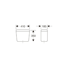 Depósito de Colgar Simple Descarga 6L Blanco Loza Roca-Capea Italiana - comprar online