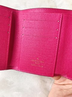 Mini carteira em couro Louis V. pink - pigmeu