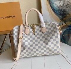 Speedy 30 Damier azur couro legítimo Louis V.