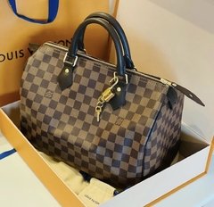 Speedy 30 damier couro legítimo Louis V.