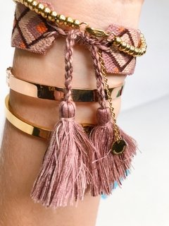 Bracelete JADIOR tecido nude estampado - pigmeu