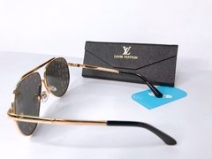 Óculos de sol espelhada monogram dourado Louis V - pigmeu