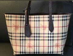 Burberry GRAINY HAYMARKET dupla face couro legítimo Premium