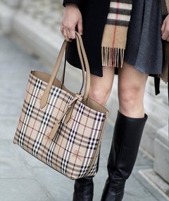 Burberry GRAINY HAYMARKET dupla face couro legítimo Premium - loja online