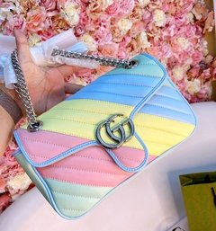 Bolsa GG Marmont 2.0 Pastel Multicolor Premium - pigmeu