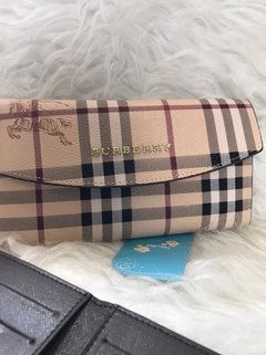 Carteira Burberry couro legítimo + porta cartão - loja online