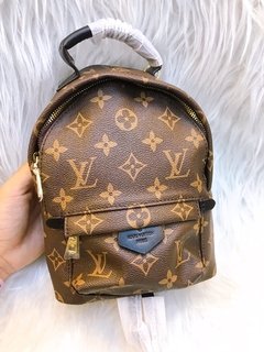 Mini mochila Palm Springs marrom couro legítimo premium - pigmeu