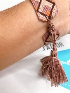 Bracelete JADIOR tecido nude estampado - loja online