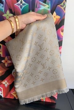 Pashmina Louis V. Fios de brilho dourado