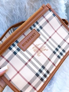 Burberry Haymarket + mini bag couro legítimo - pigmeu