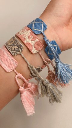 Bracelete de tecido JADIOR cinza estampado - comprar online