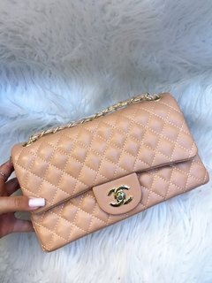 Chanel 2.55 alças de corrente dourada - pigmeu