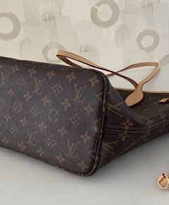 Neverfull Louis V. couro legítimo monogram - pigmeu