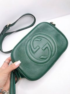 Bolsa GG Soho couro legítimo verde militar