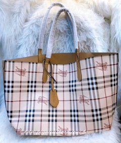 Burberry GRAINY HAYMARKET dupla face couro legítimo Premium na internet