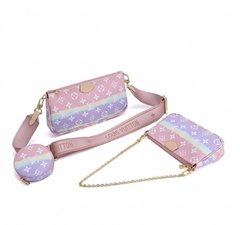 Multi pochete Rosa estampada Louis V. Premium - comprar online