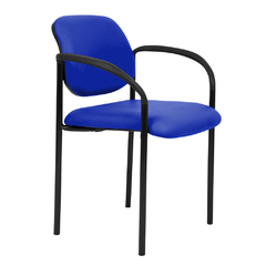 sillas fija de escritorio con apoya brazos color azul