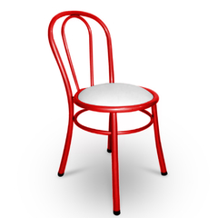 silla de caño rojo