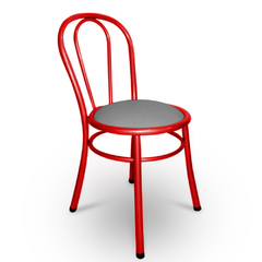 sillas de metal rojo