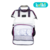 Mochila Maternidade Branco/Nude/Bordô Couro Ecológico - loja online