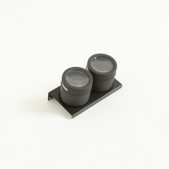 Especiero de Acero Imantado - NEGRO MATE - Base rectangular Organizadora - Set x 2 unidades - comprar online