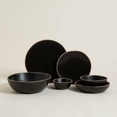 Plato Playo - MONASTIR NEGRO - 27 cm - Set x 6 unidades - Karmela Deco