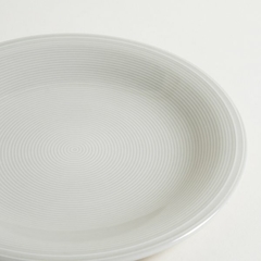 Plato Postre - Porcelana - RHYTHM GRAY - 21.5 cm diámetro - Set x 6 unidades