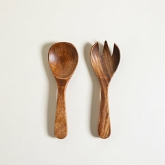 Set Cuchara y Tenedor - ACACIA MANILA - 25,4 cm - comprar online