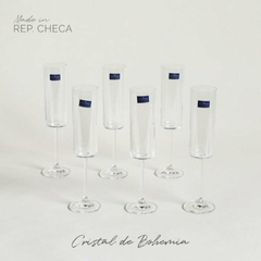 Set x 6 Copas de Cristal - Bohemia Anita Champagne - 160 ml