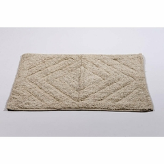 Alfombra de Baño - 40 x 60 cm - Rombos Concéntricos - Natural