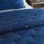 Acolchado - Bedspread Basic - TWIN - AZUL/GRIS - Karmela Deco