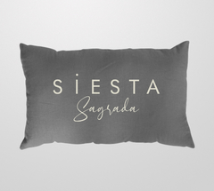 Funda de Almohadón - SIESTA SAGRADA - Tusor Gris - 70x50