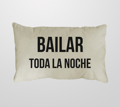 Funda de Almohadón - BAILAR TODA LA NOCHE - Tusor Natural - 70x50