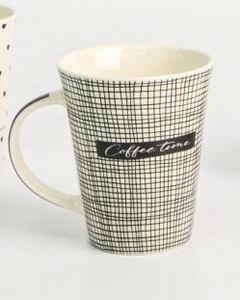 Jarro Mug - Blanco y Negro - 330 ml - Karmela Deco