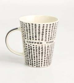 Jarro Mug - Blanco y Negro - 330 ml - tienda online