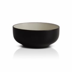 Bowls - Blanco/Negro Satinado - 15 cm. - Set x 6 unidades