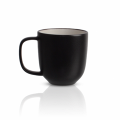 Jarro Mug - Cerámica - Negro/Blanco Satinado - 390 ml.