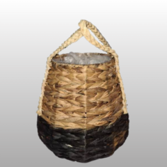 Canasto de Rattan - Natural/Negro