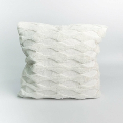 Funda de Almohadón - Rombos - 43x43 cm - Blanca