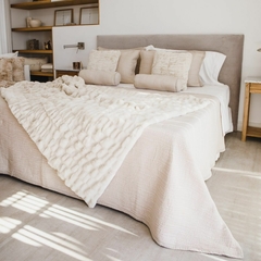 Acolchado bedspread GIRONA - - QUEEN - BEIGE - Karmela Deco