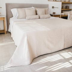 Acolchado bedspread GIRONA - - QUEEN - BEIGE