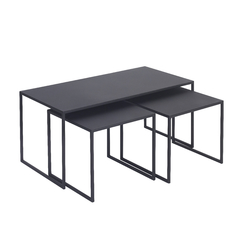 Mesa de Centro - Set x 3 mesas - TRÍO DE MESAS - Linea Nórdica - Hierro Negro