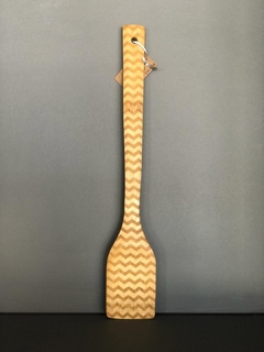 Cuchara de bamboo 35 cm diseño zig zag en internet