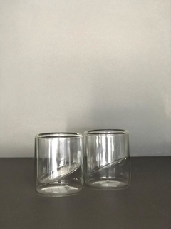 Cup Inclinado - 80 ml - Vidrio Templado - x 2 unidades