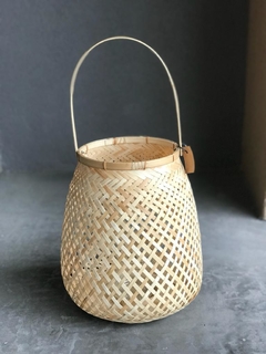 Fanal de Bamboo - Con porta velón - comprar online