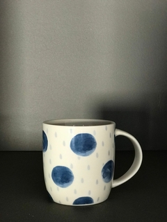 Jarro Mug - Círculos - Blanco y Azul - Varios diseños - Karmela Deco