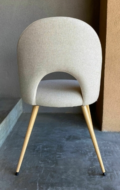 Silla Indo - Lino Beige - Karmela Deco